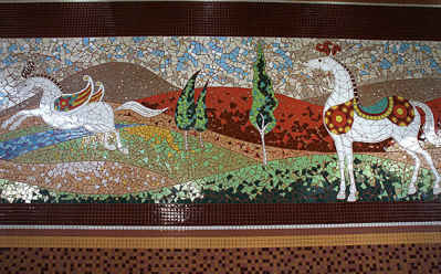 اتمام بخش دوم نقاشي ديواري لاله اسكندري تا پايان فروردين ماه